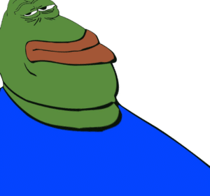 Bored Fat Pepe Frog meme template