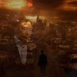 Andrew Yang in burning city Political meme template blank  Political, Andrew Yang, Burning, City, Dystopia, Sad, Flashback