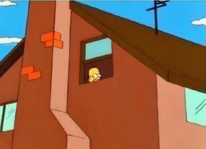 Homer staring from window House meme template