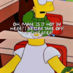Bart 'I better take off my sweater' Simpsons meme template blank  Simpsons, Bart, Holding Sign, Opinion, Shirt, Sweater