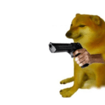 Doge with gun Doge meme template blank  Doge, Guns, Reaction, Angry, Pointing, Threatening, Opinion