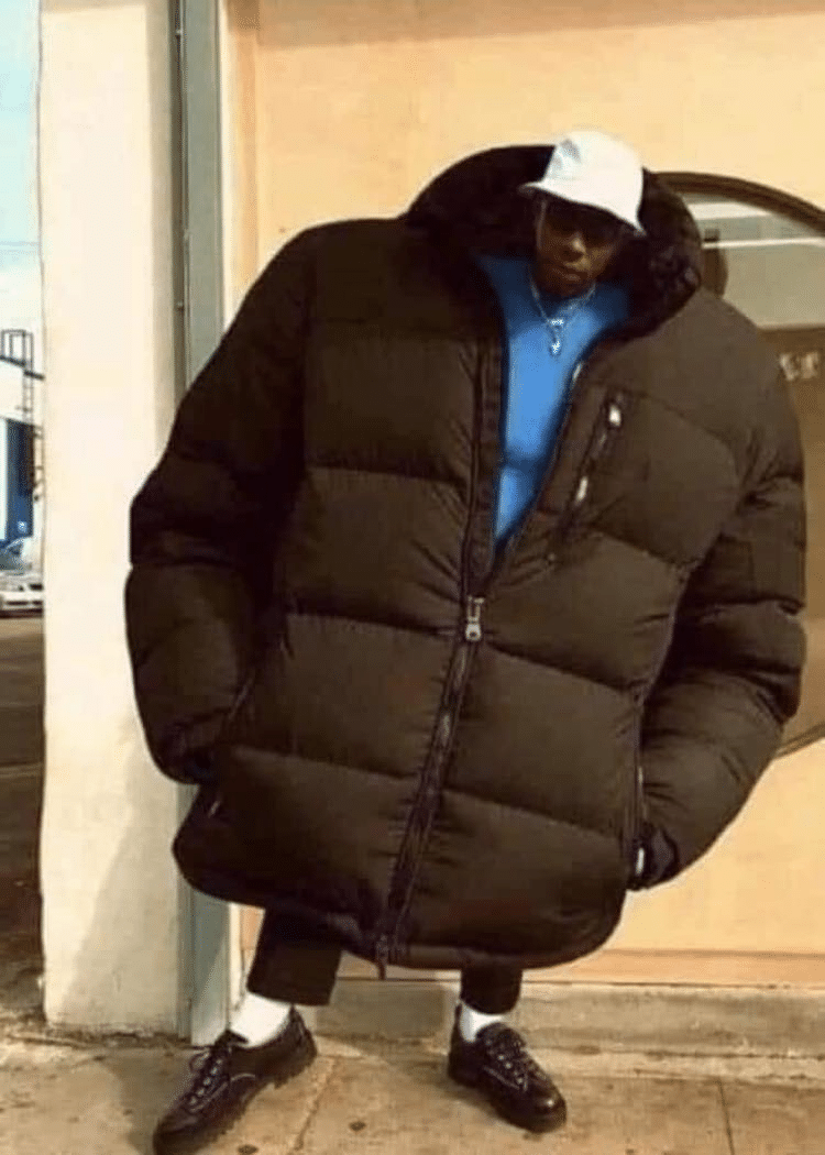 Meme Generator Man with giant coat Newfa Stuff