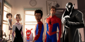 Multiple Spidermen looking at you Looking meme template