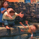 Pushing boy off cliff Pixar meme template blank  Pixar, Luca, Man, Pushing, Boy, Cliff, Killing, Falling, Lorenzo