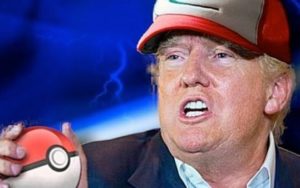 Trump holding Pokeball Political meme template