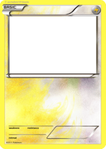Pokemon electric type card (blank) Car meme template