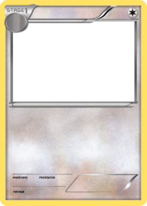 Pokemon normal type card (blank) Gaming meme template