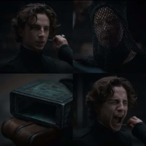 Dune “What’s in the box?” (blank) Hurt meme template