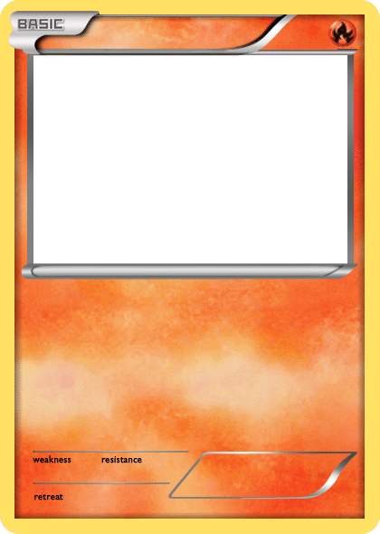 Blank Fire Type Pokemon Card