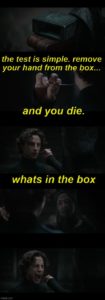 Dune “What’s in the box?” Movie meme template