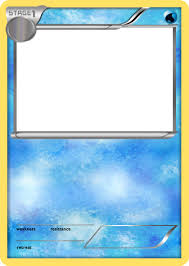 Pokemon water type card (blank) Card meme template