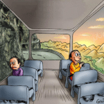 Meme Generator – Sad and happy guys riding bus (blank)