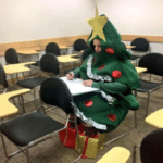 Christmas tree costume in class Christmas meme template blank  Christmas, Tree, Costume, Class, School