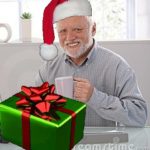 Hide the Pain Harold Christmas Christmas meme template blank  Christmas, Harold, Hide the Pain Harold, Gift, Stock Photo