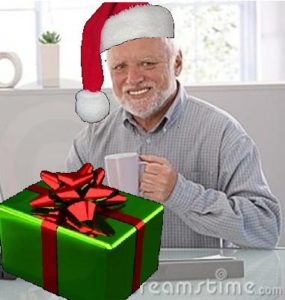 Hide the Pain Harold Christmas Stock Photo meme template