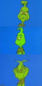 Grinch smiling Movie meme template