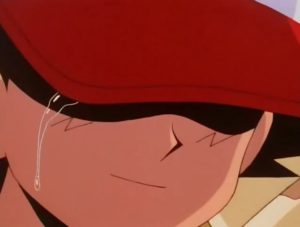 Ash crying Happy meme template