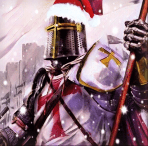 Christmas Crusader Knight meme template