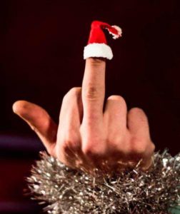 Middle finger santa hat Finger meme template