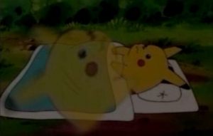 Pikachu awake in bed Pikachu meme template