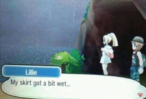 Pokemon ‘My skirt got a bit wet’ IRL meme template