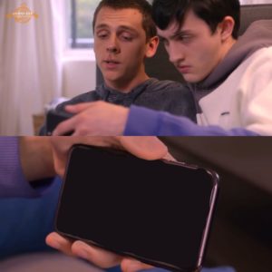 Demitri showing Eli something on his phone Opinion meme template