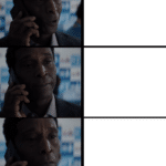 Black man on phone reaction (3 panel) Dont Look Up meme template