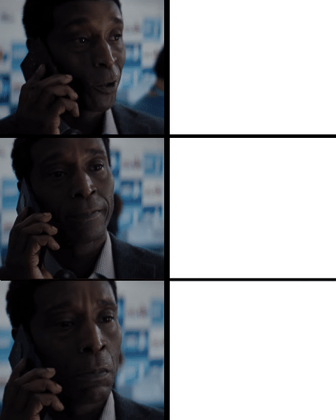 black guy on phone meme crypto