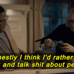 Honestly I think I'd rather just drink and talk shit about people Dont Look Up meme template blank  Dont Look Up, Reaction, Drinking, Alcohol, Gossip, Cate Blanchett, White, Woman, Wine