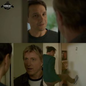 Kicking in door Johnny Lawrence search meme template