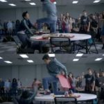Miguel hitting kid with lunch tray Cobra Kai meme template blank  Miguel, Hitting, Kid, Boy, Lunch, Vs, Fighting, Beating, Object, Cobra Kai