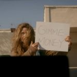 Gimme money sign Cobra Kai meme template blank  Woman, Holding Sign, Money, Homeless, Cobra Kai, Asking