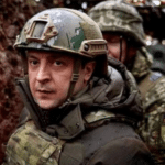 Zelensky in military gear Ukraine meme template blank  Zelensky, Wearing, Military, Uniform, Gear, Helmet, Looking, Chad, Badass, Political, Ukraine