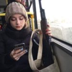 Girl on bus with AK-47 Ukraine meme template blank  Girl, Riding, Bus, Holding, Guns, AK-47, Looking, Phone