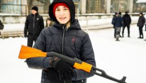 Ukrainian girl with AK-47 Ukraine Holding search meme template