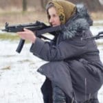 Ukrainian grandma with MP5 Ukraine meme template blank  Ukraine, Grandma, Holding, Guns, Pointing, MP5, Babushka