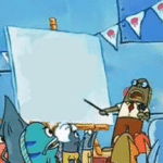 Fish pointing at sign Holding Sign meme template blank  Fish, Pointing, Sign, Spongebob, Holding Sign, Opinion, Professor, Crowd