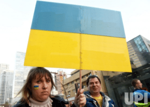 Ukraine flag protest sign Ukraine Wojak search meme template