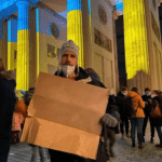 Meme Generator – Ukrainian protester holding sign