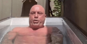 Joe Rogan in bathtub Sitting meme template