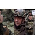 Putin vs. Zelensky Ukraine meme template blank  Putin, Vs, Zelensky, Political, Ukraine, Russia, Military, Uniform, Badass