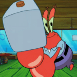Mr Krabs hitting you with hammer Spongebob meme template blank  Mr Krabs, Hitting, You, Hammer, POV, Mallet, Spongebob